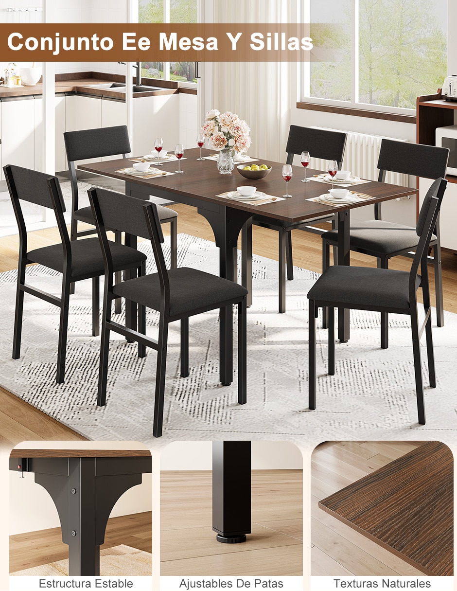 Comedor para 6 personas de MDF 6